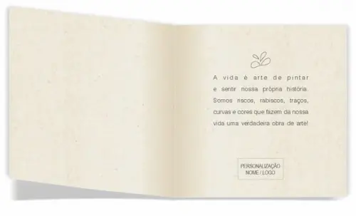 Cartão de Pintar + Lápis de Cor, Personalizados. Renda