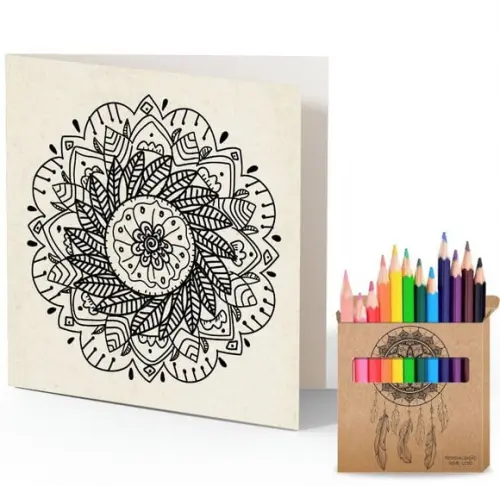 Cartão de Pintar + Lápis de Cor, Personalizados. Sonhos.