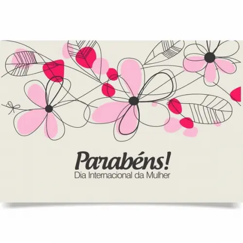 Cartão Dia Internacional da Mulher personalizado