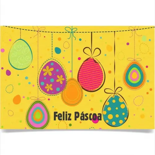 Cartão Feliz Páscoa, personalizado