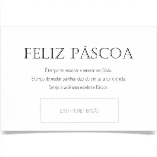 Cartão Feliz Páscoa, personalizado