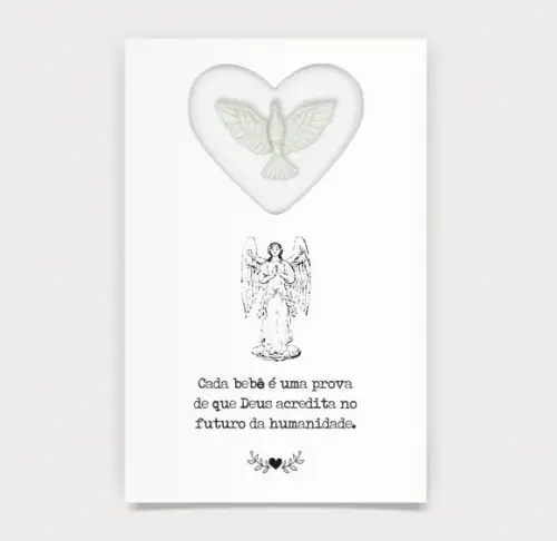 Cartão Maternidade Person c/ Aplique Div. Esp. Santo