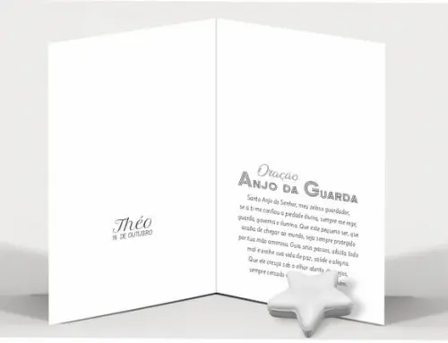 Cartão Maternidade Personalizado c/ Aplique Sabonete Estrela