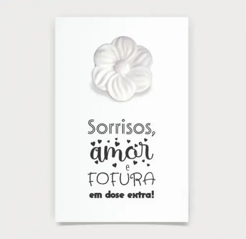 Cartão Maternidade Personalizado c/ Aplique Sabonete Flor
