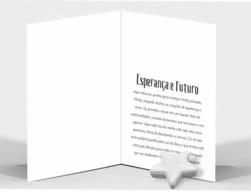 Cartão Maternidade Personalizado c/ Aplique Sabonete Estrela