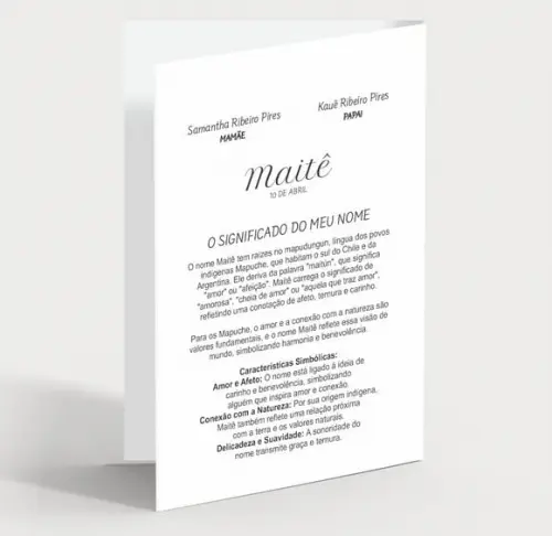 Cartão Maternidade Personalizado c/ Aplique Sabonete Flor