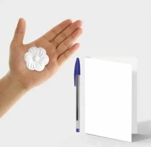 Cartão Maternidade Personalizado c/ Aplique Sabonete Flor