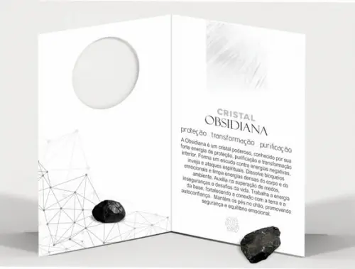 Cartão Person. Signo Escorpião + Obsidiana. Pct c/ 12 Kits.