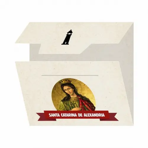 Cartão Personaliz. + Medalhinha Santa Catarina de Alexandria
