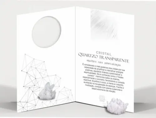 Cartão Personalizado + Cristal Mini Drusa. Kit C/12