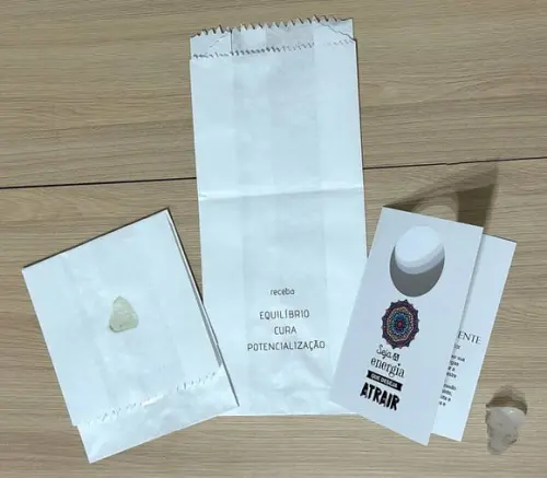 Cartão Personalizado + Cristal Transparente. Pct c/ 12 Kits.