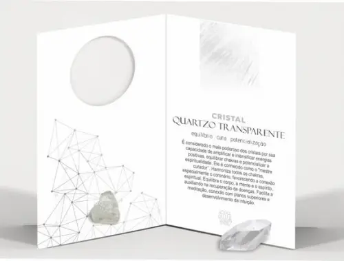 Cartão Personalizado + Cristal Transparente. Pct c/ 12 Kits.