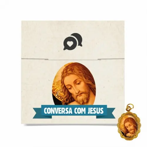 Cartão Personalizado + Medalhinha Conversa com Jesus