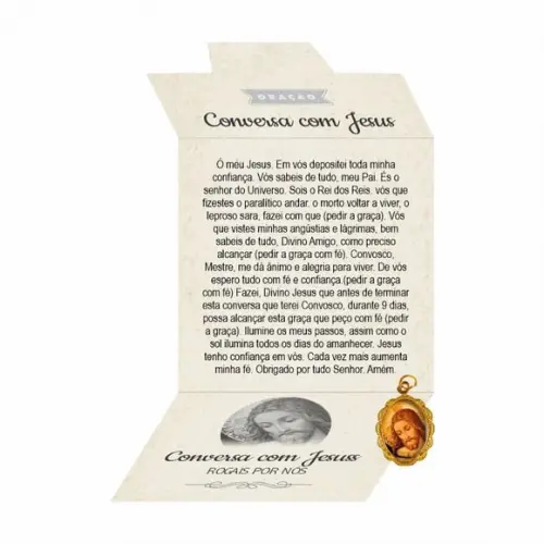 Cartão Personalizado + Medalhinha Conversa com Jesus