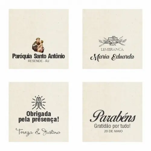 Cartão Personalizado + Medalhinha de Irmã Dulce