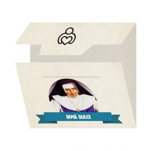 Cartão Personalizado + Medalhinha de Irmã Dulce