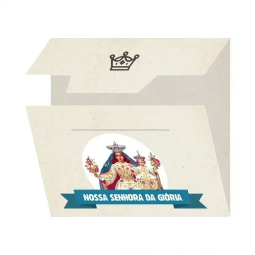 Cartão Personalizado + Medalhinha De N. Sra. Da Glória