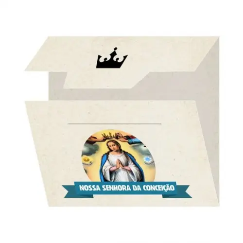 Cartão Personalizado + Medalhinha De N. Sra. Da Conceição