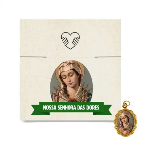 Cartão Personalizado + Medalhinha de N. Sra. das Dores