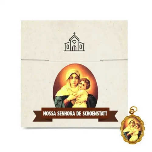 Cartão Personalizado + Medalhinha de N. Sra. de Schoenstatt