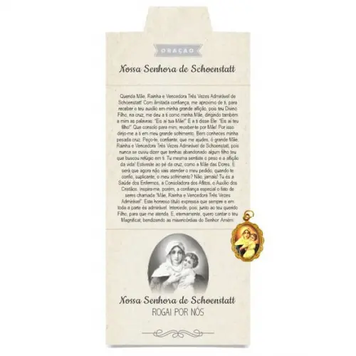 Cartão Personalizado + Medalhinha de N. Sra. de Schoenstatt