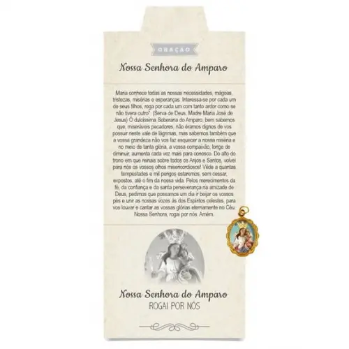 Cartão Personalizado + Medalhinha de N. Sra. do Amparo