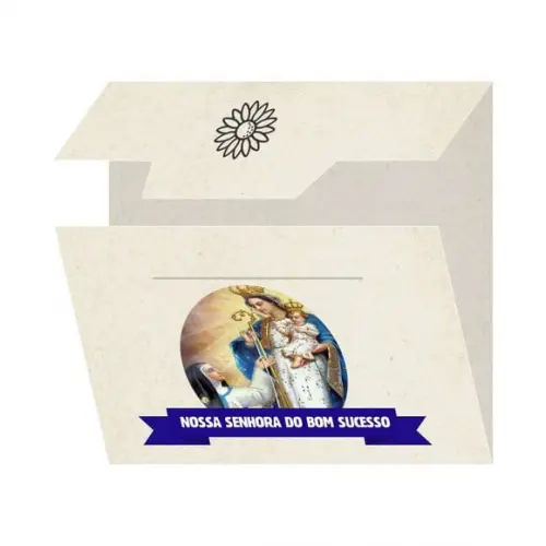 Cartão Personalizado + Medalhinha De N. Sra. Do Bom Sucesso
