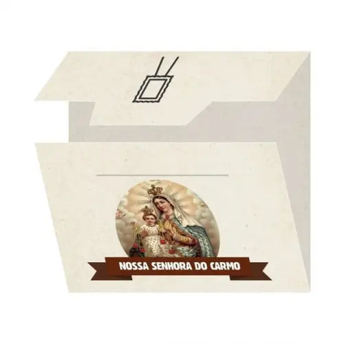 Cartão Personalizado + Medalhinha de N. Sra. do Carmo