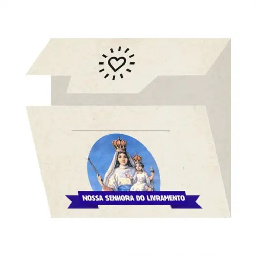 Cartão Personalizado + Medalhinha de N. Sra. do Livramento