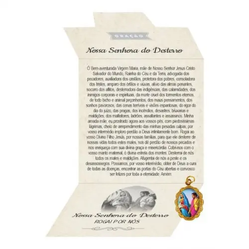 Cartão Personalizado + Medalhinha de N. Sra. do Desterro
