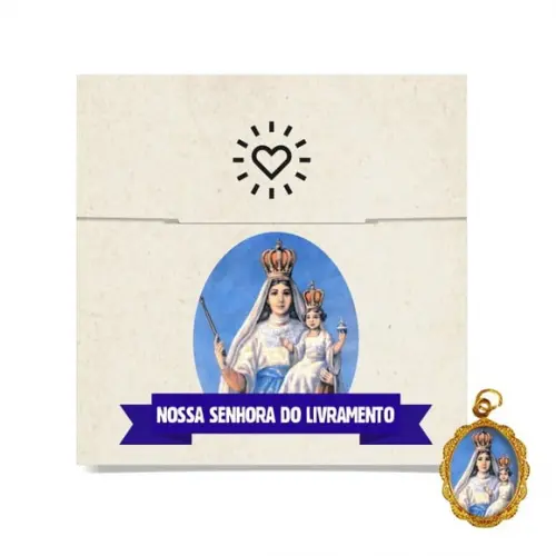 Cartão Personalizado + Medalhinha de N. Sra. do Livramento