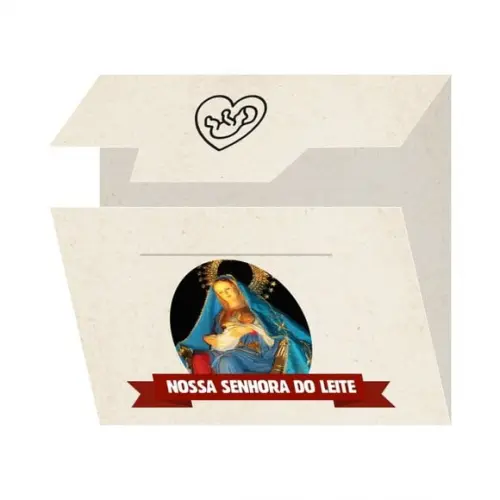Cartão Personalizado + Medalhinha de N. Sra. do Leite