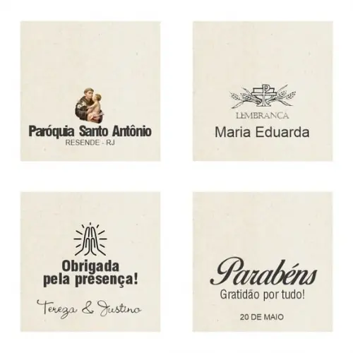 Cartão Personalizado + Medalhinha de N. Sra. do Leite