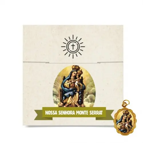 Cartão Personalizado + Medalhinha de N. Sra. do Monte Serra