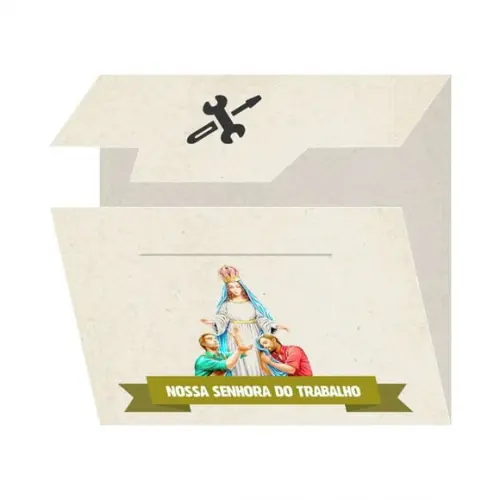 Cartão Personalizado + Medalhinha de N. Sra. do Trabalho