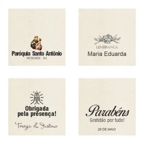 Cartão Personalizado + Medalhinha de N. Sra. do Rocio
