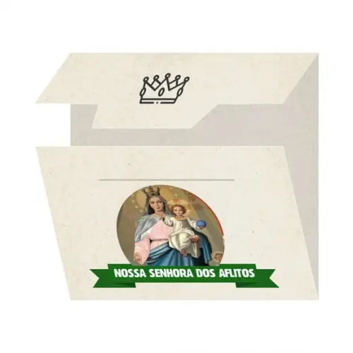 Cartão Personalizado + Medalhinha de N. Sra. dos Aflitos