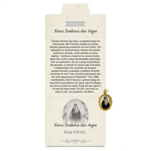 Cartão Personalizado + Medalhinha de N. Sra. dos Anjos