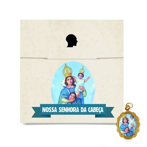 Cartão Personalizado + Medalhinha De Nossa Senhora Da Cabeça