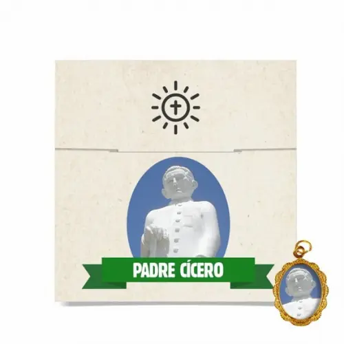 Cartão Personalizado + Medalhinha de Padre Cícero