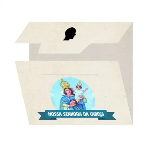 Cartão Personalizado + Medalhinha De Nossa Senhora Da Cabeça