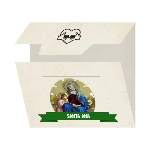 Cartão Personalizado + Medalhinha de Santa Ana
