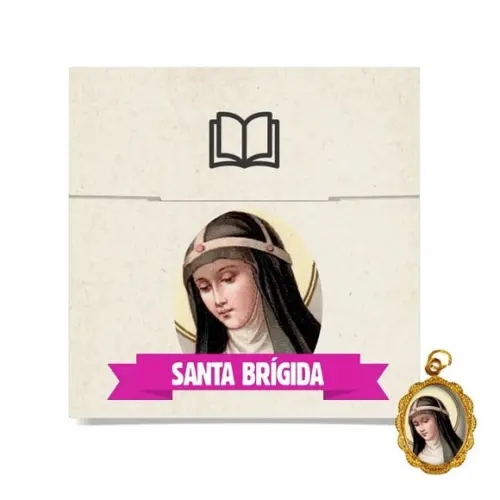 Cartão Personalizado + Medalhinha de Santa Brígida