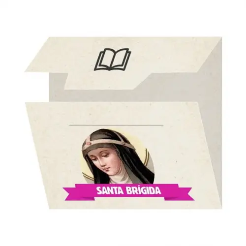 Cartão Personalizado + Medalhinha de Santa Brígida