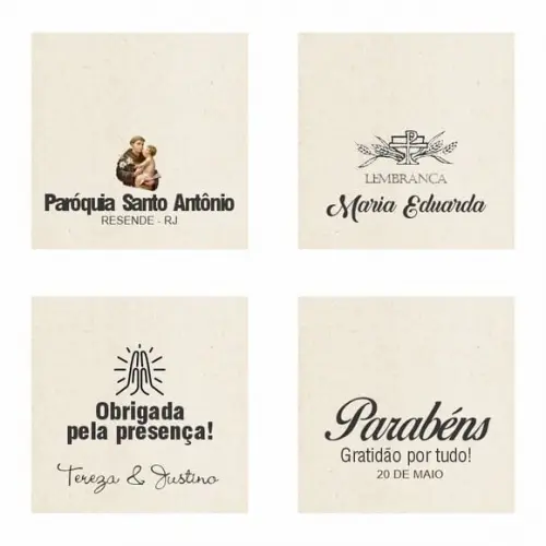 Cartão Personalizado + Medalhinha de Santa Brígida