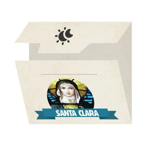 Cartão Personalizado + Medalhinha de Santa Clara