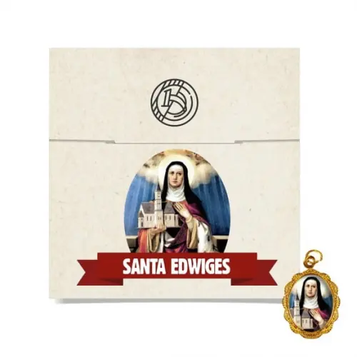 Cartão Personalizado + Medalhinha de Santa Edwiges