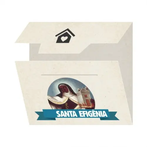 Cartão Personalizado + Medalhinha de Santa Efigênia