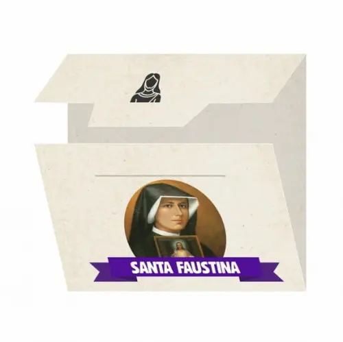 Cartão Personalizado + Medalhinha de Santa Faustina