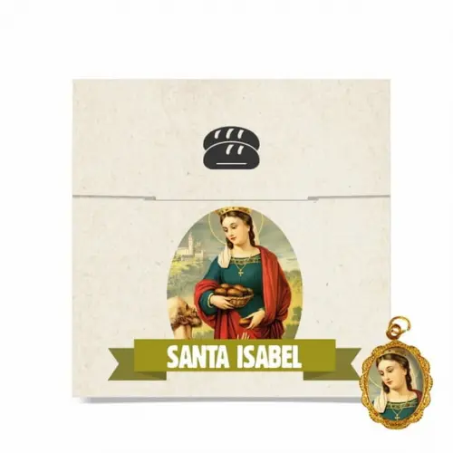 Cartão Personalizado + Medalhinha de Santa Isabel